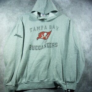 Vintage Tampa Bay Buccaneers NFL Hoodie Sports Illustrated XL Grey